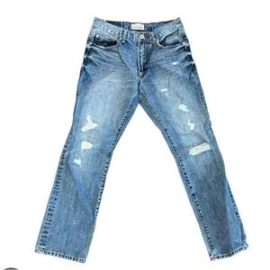 Aeropostale Men's Light Blue Ripped Jeans